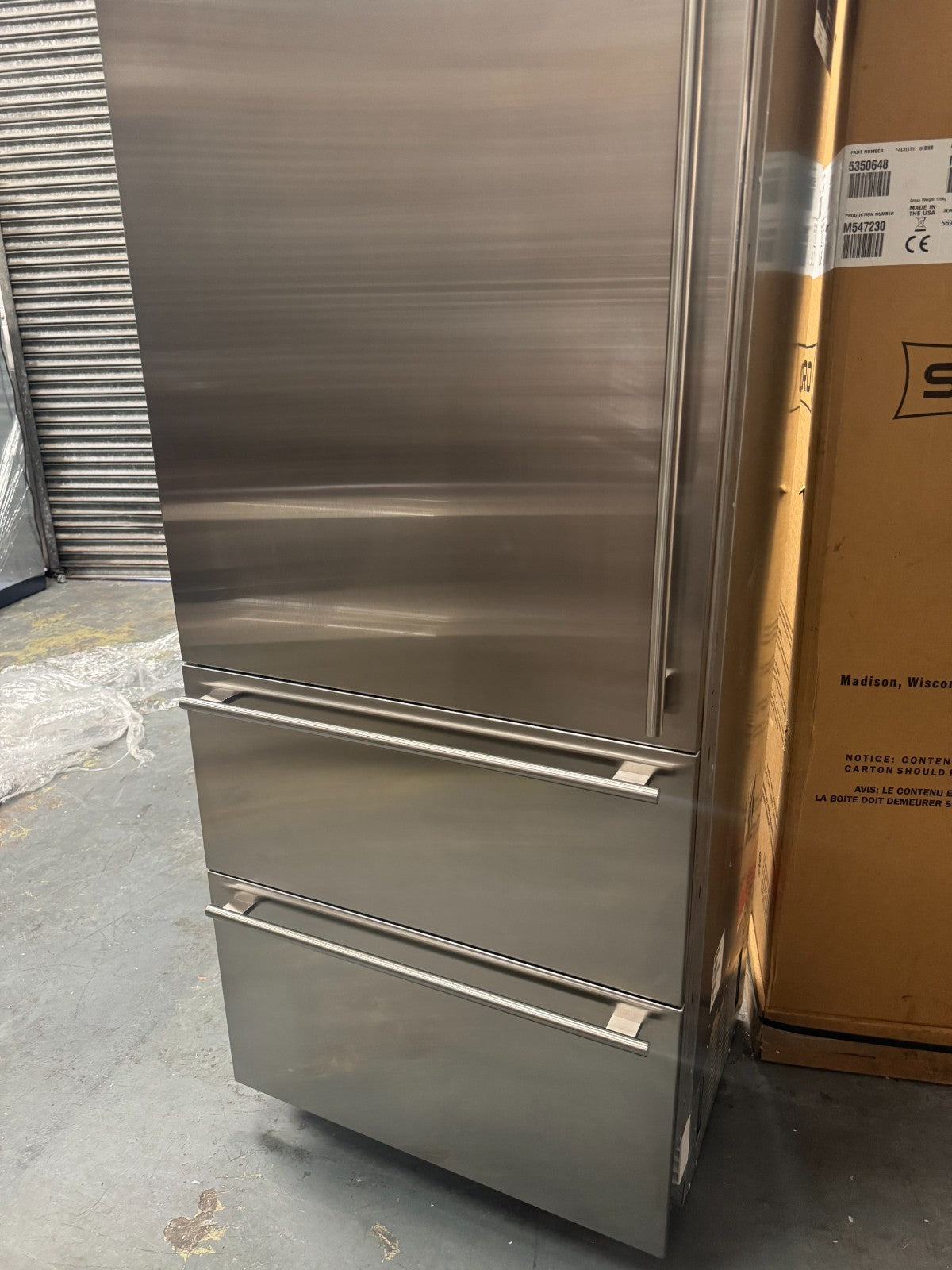 Ex Display Subzero ICBIT30CIID Fridge Freezer ICE refrigeration B32348