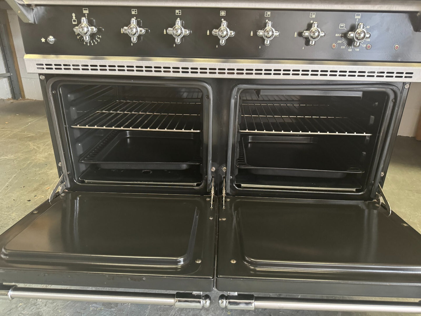 Lacanche Cluny 100cm Range Cooker Oven Black & Chrome appliance B3269