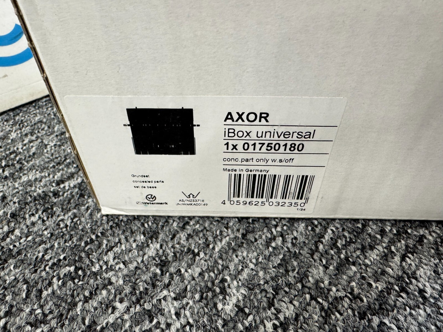 NEW Hansgrohe AXOR 01750180 iBox universal Basic set with shut-off unit BR838