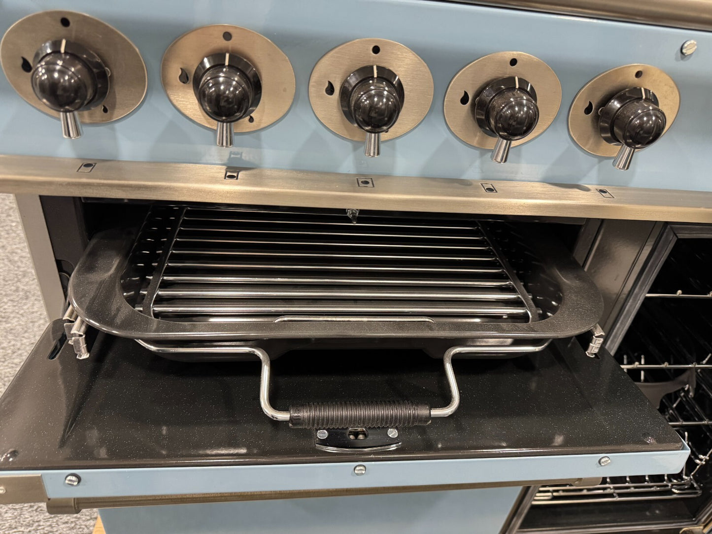 Ex Display Falcon Deluxe Dual Fual Range Cooker Oven F1000DXDFCA/NM blue BR2215
