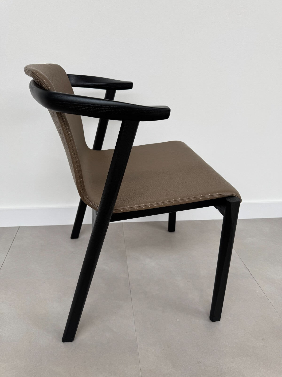 NEW 6 Lema Mobili Bai Lu Chair Leather by Neri & Hu Black Brown AX019