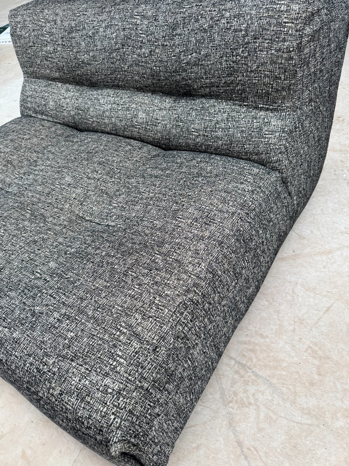 Ex Display B&B Italia Tufty Too Left hand Corner Sofa Chair black/ grey 2 piece