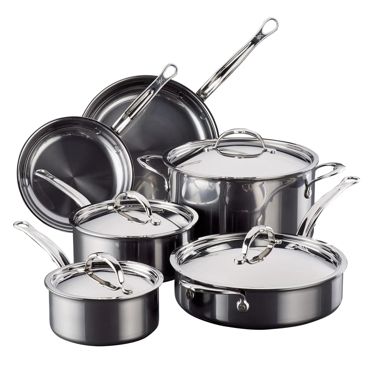 NEW Hestan NanoBond Titanium 6 Piece Cookware Pot Pan Skillet Set In STOCK