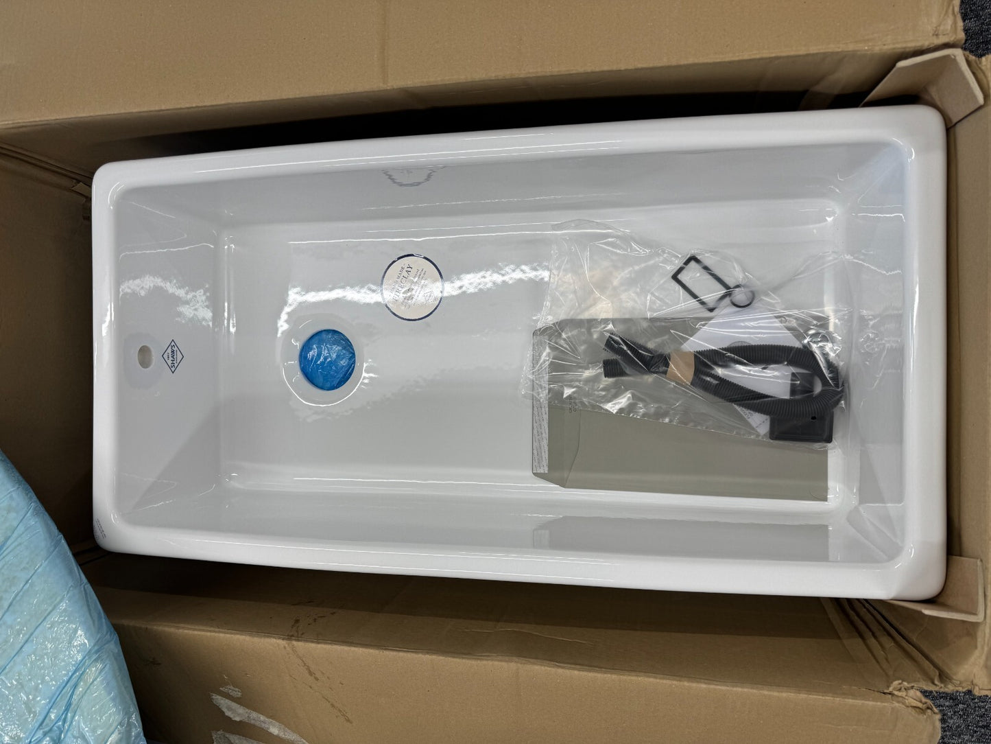 NEW Shaws Of Darwen SCBU101WH Single bowl 100cm sink white BR2190