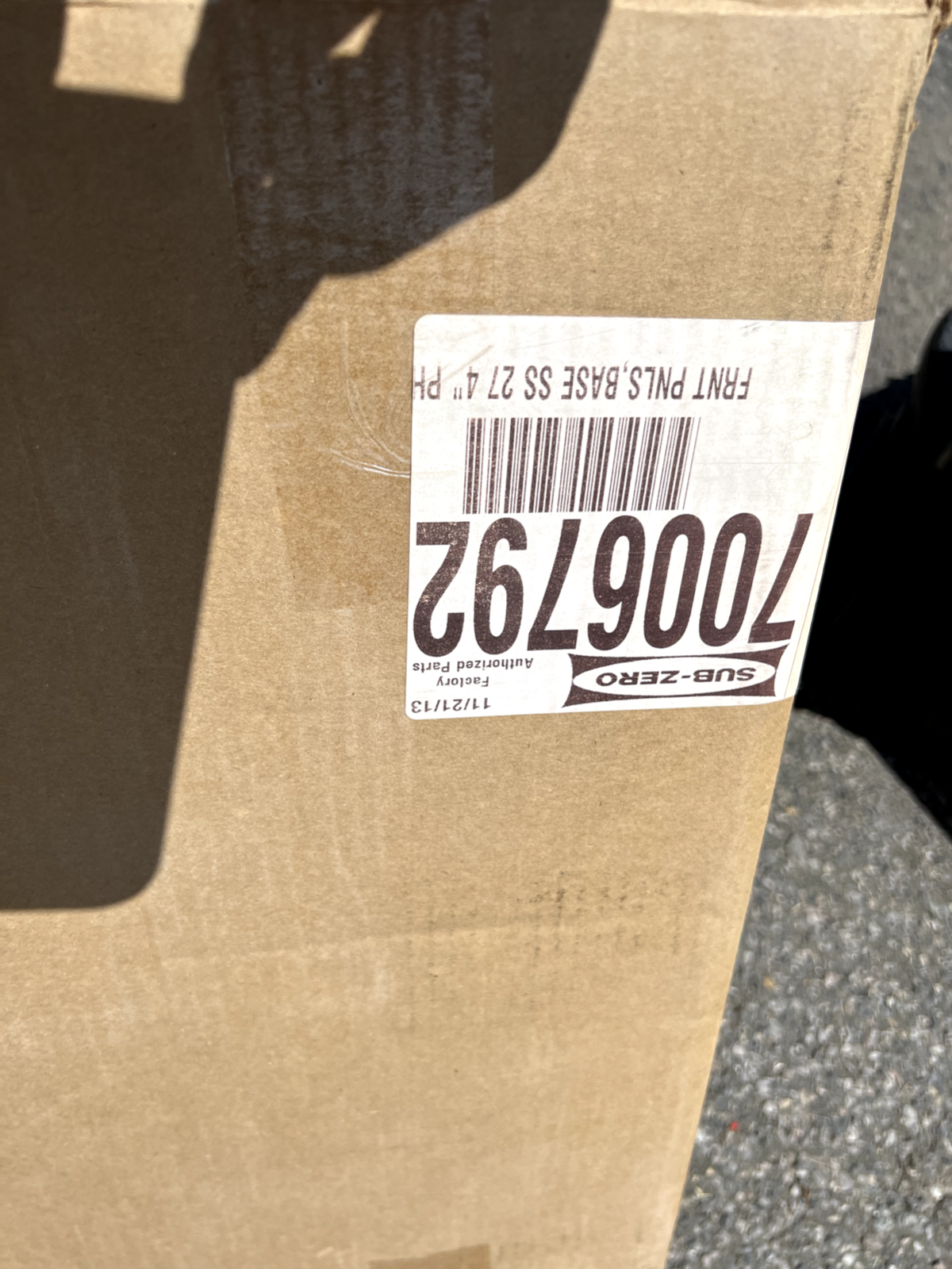 New Subzero Stainless steel front panel w Pro handle 27inch width Drawer Sub zer
