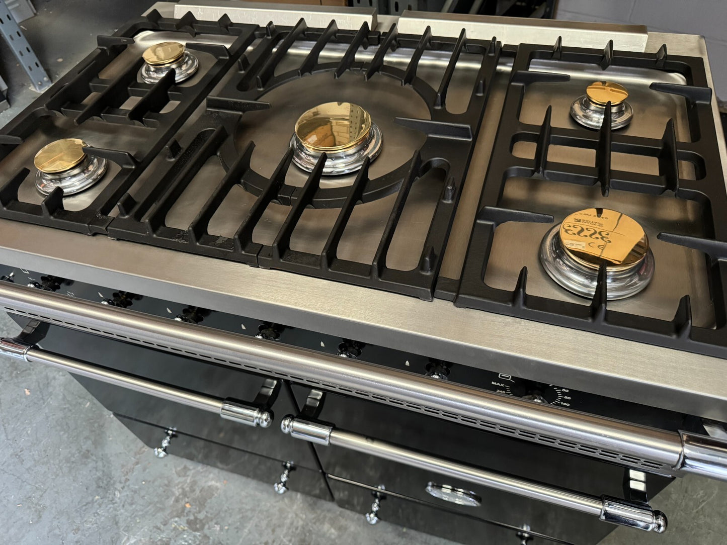 Lacanche Cluny 100cm Range Cooker Oven Black & Chrome appliance B3269