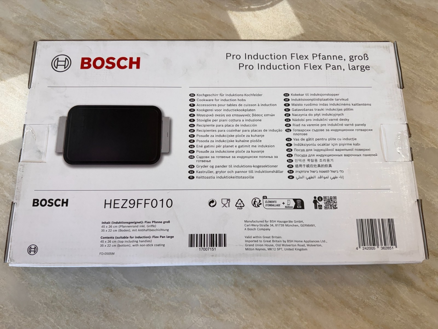 New Neff Flex Frying Pan large 17007151 HEZ9FF010 teppanyaki Induction BR4651