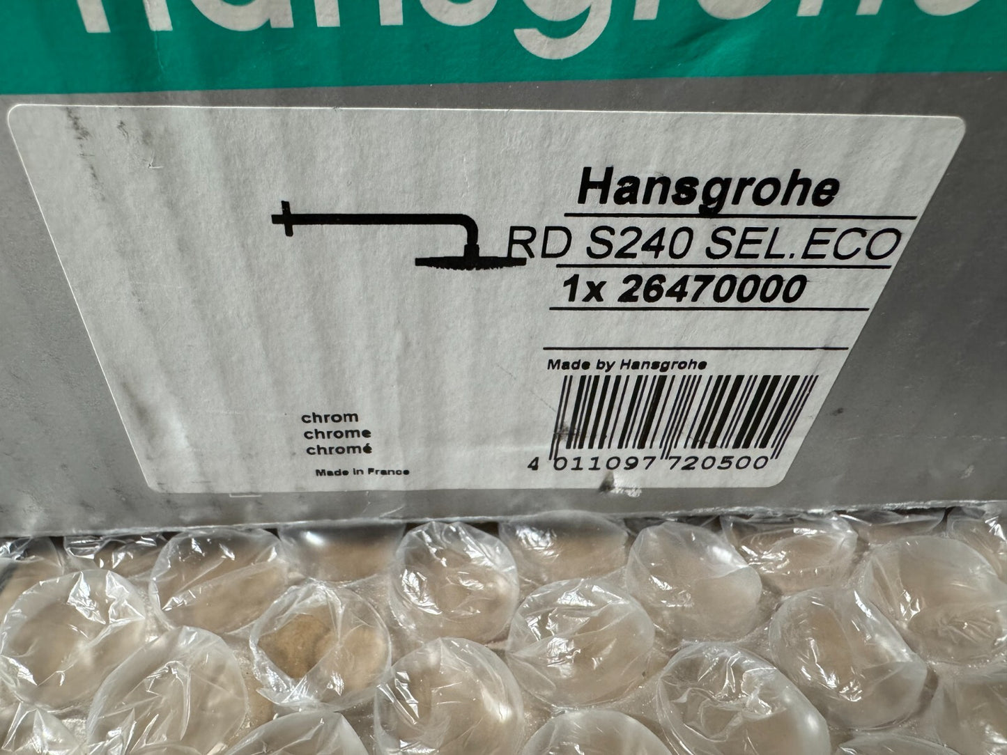 NEW Hansgrohe 26470000 Raindance S Shower head Jet PowderRain Shower Head BR937