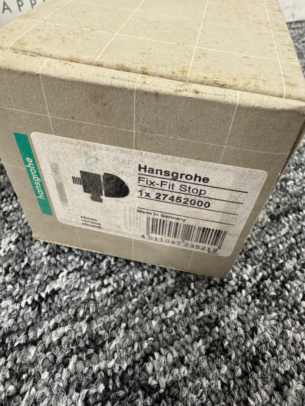 NEW Hansgrohe Fix Fit Stop Valve wall Outlet Chrome 27452000 BR853