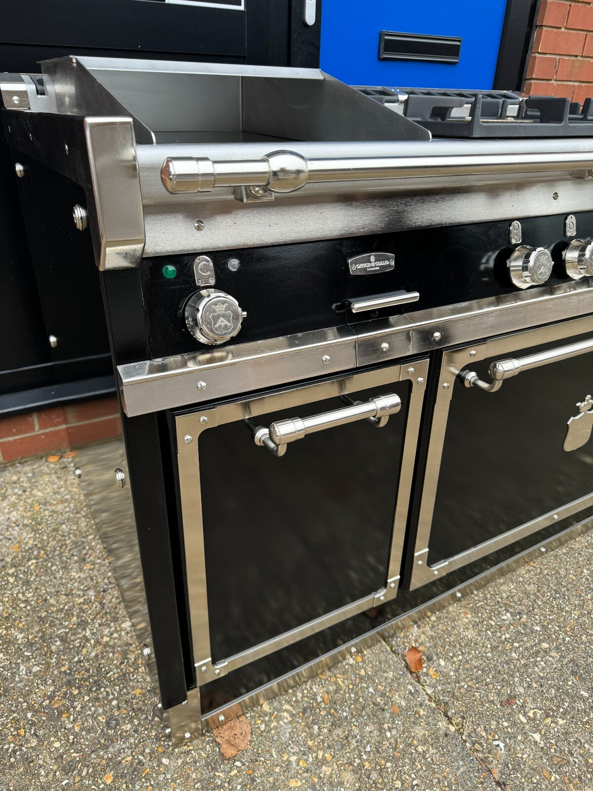 Officine Gullo OG Professional OG128 Range Cooker Oven Black & Chrome La Cornue