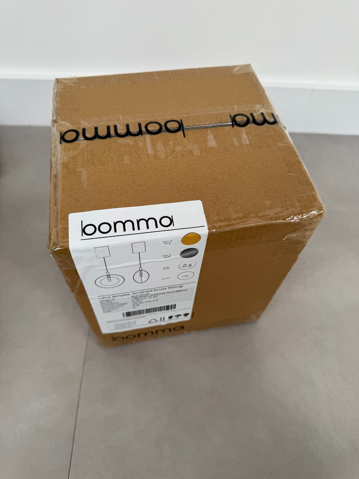 NEW Bomma Lighting Light Lens Pendant Smoke & brushed Brass Boris Klimek AX002