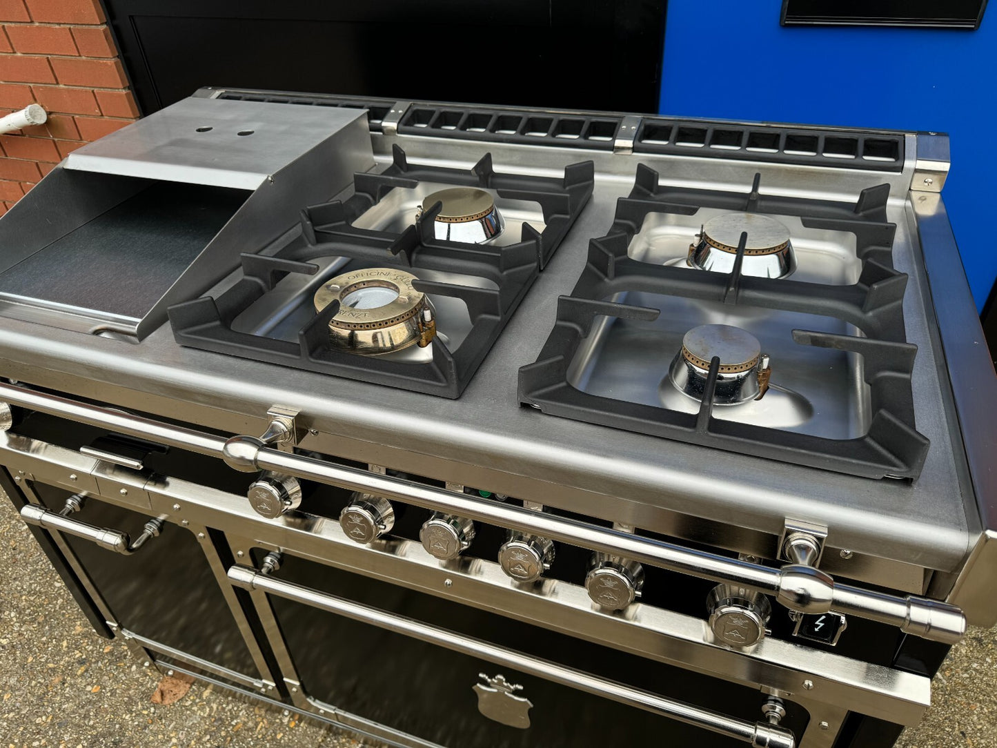 Officine Gullo OG Professional OG128 Range Cooker Oven Black & Chrome La Cornue