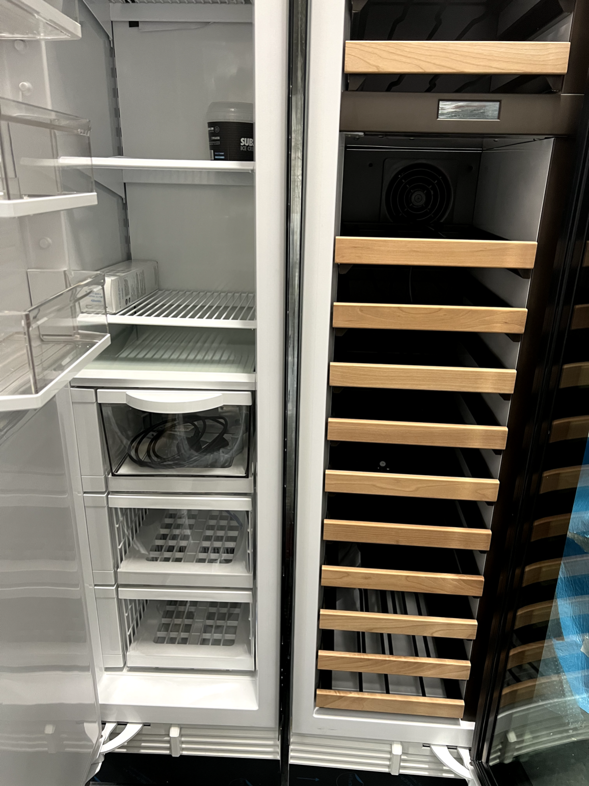 Ex Display Sub Zero Fridge & Freezer & Wine Cooler Appliance Set Wolf Subzero