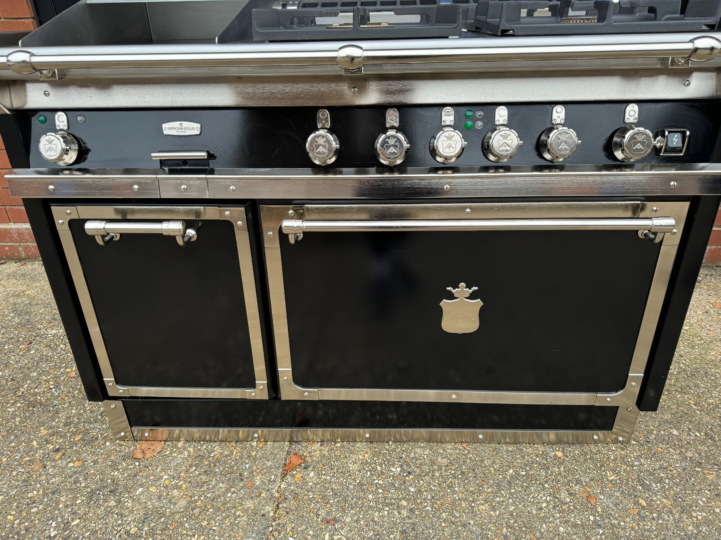 Officine Gullo OG Professional OG128 Range Cooker Oven Black & Chrome La Cornue