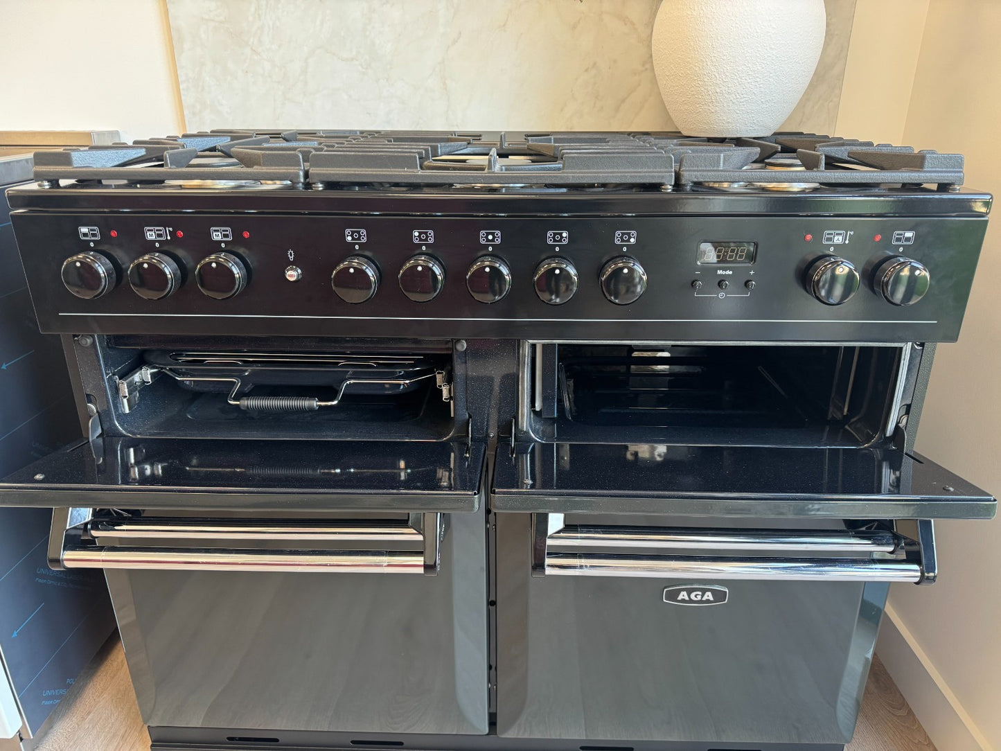 Ex Display Aga Masterchef MDX110DFBL Deluxe 110 Dual Fuel Range Cooker Oven