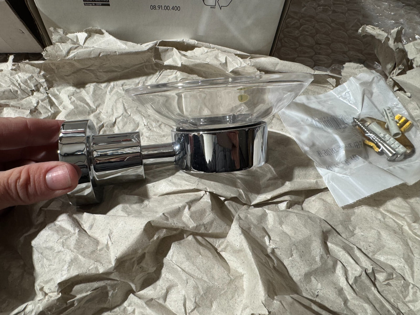 NEW Dornbracht Tara bathroom Soap Dish Holder Chrome 83410890 BR926