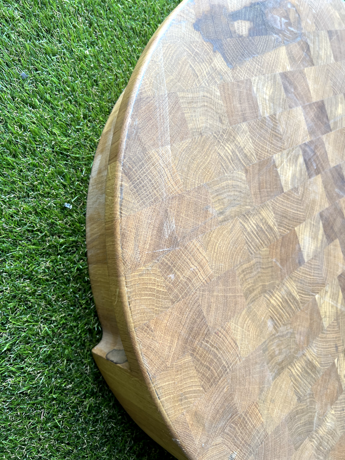 Ex Display Round Butchers Chopping board table work surface Island