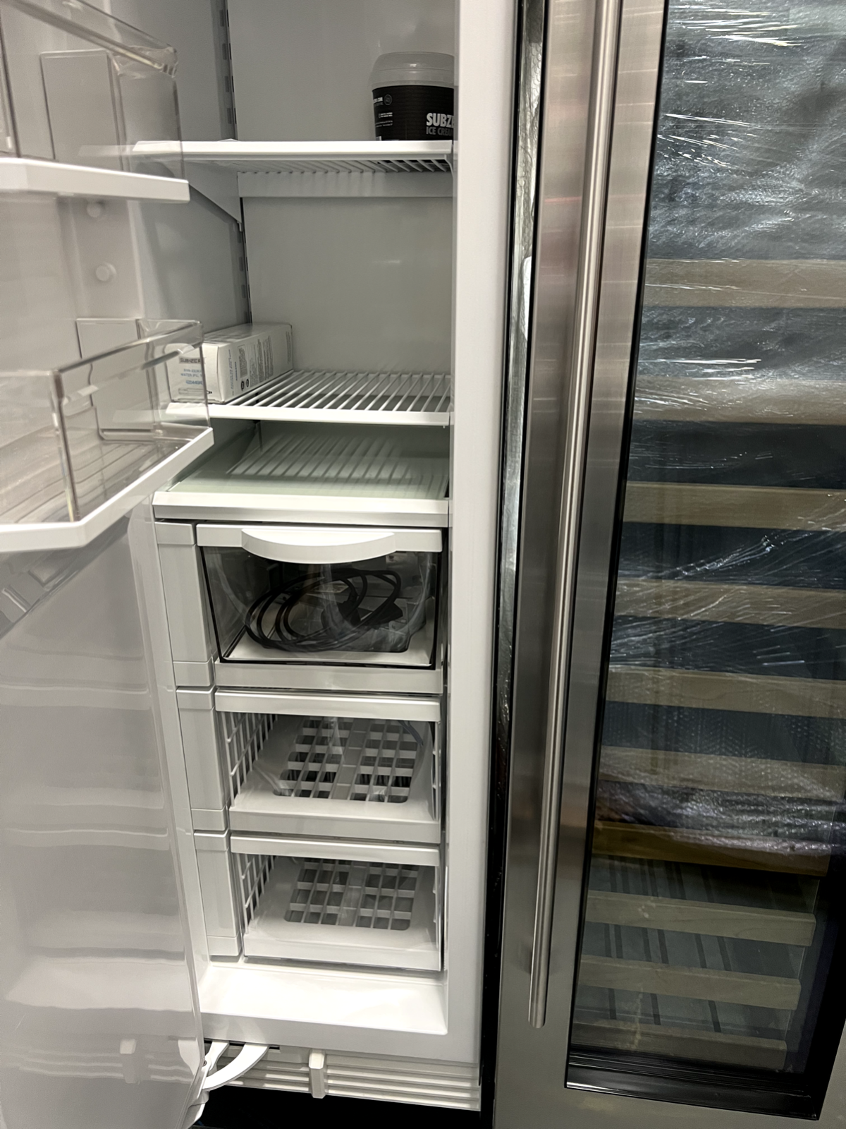 Ex Display Sub Zero Fridge & Freezer & Wine Cooler Appliance Set Wolf Subzero