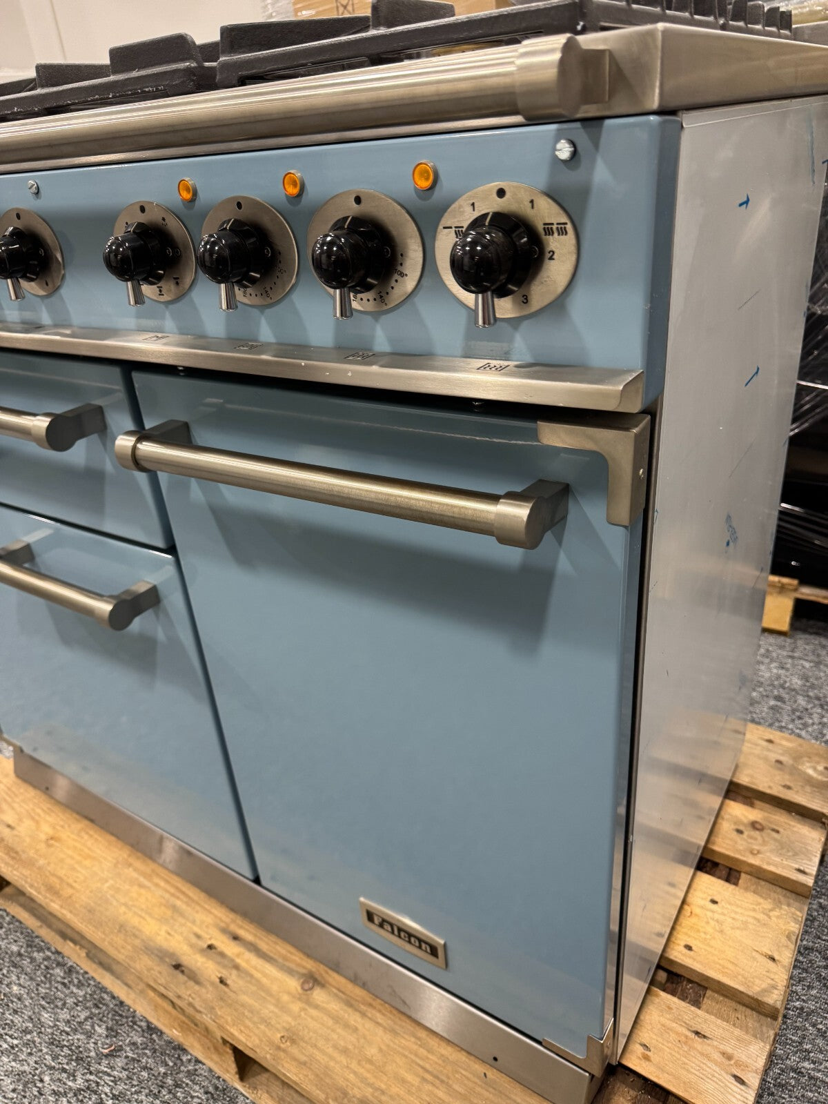 Ex Display Falcon Deluxe Dual Fual Range Cooker Oven F1000DXDFCA/NM blue BR2215