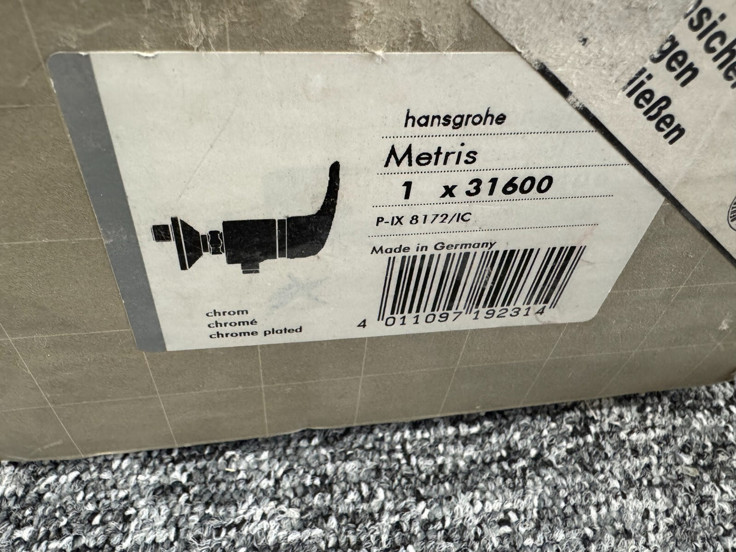 New Hansgrohe 31600 Metris Bathroom Tap Mixer Chrome BR842