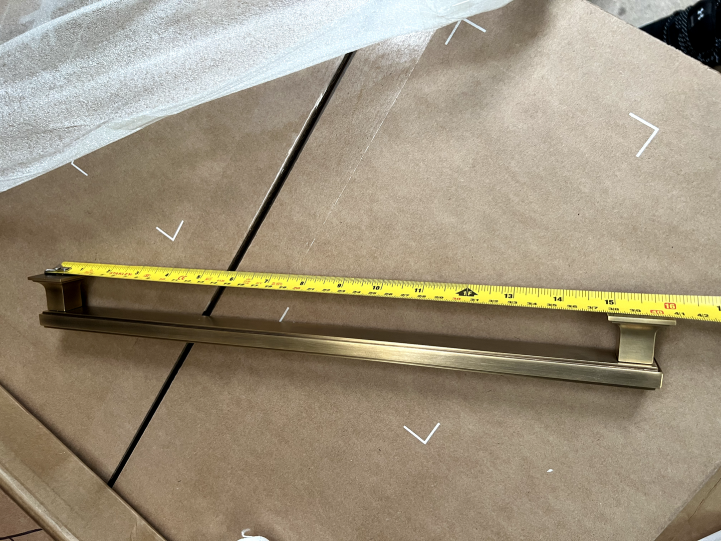 New Solid Brass Jefferson style Cabinet Handle Pull 39cm kitchen Bathroom