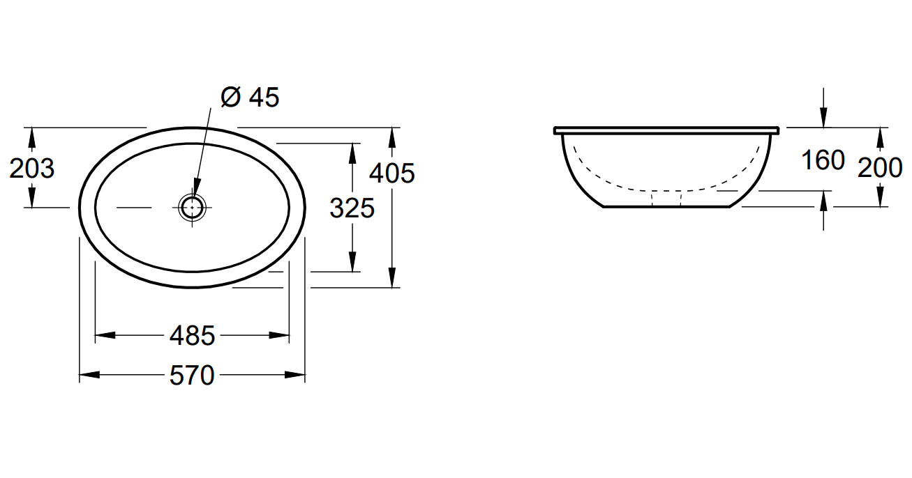NEW Villeroy & Boch 61612001 bathroom Sink Basin Loop Friends White BR716