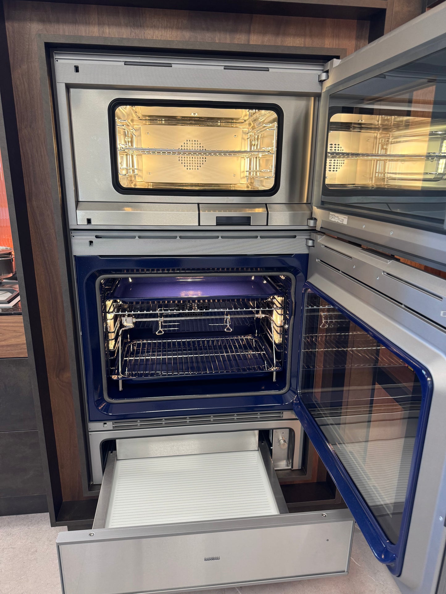 EX Display UNUSED Gaggenau Oven Steam Cooker Drawer Set 76cm BO480112 BS484112 WS482110