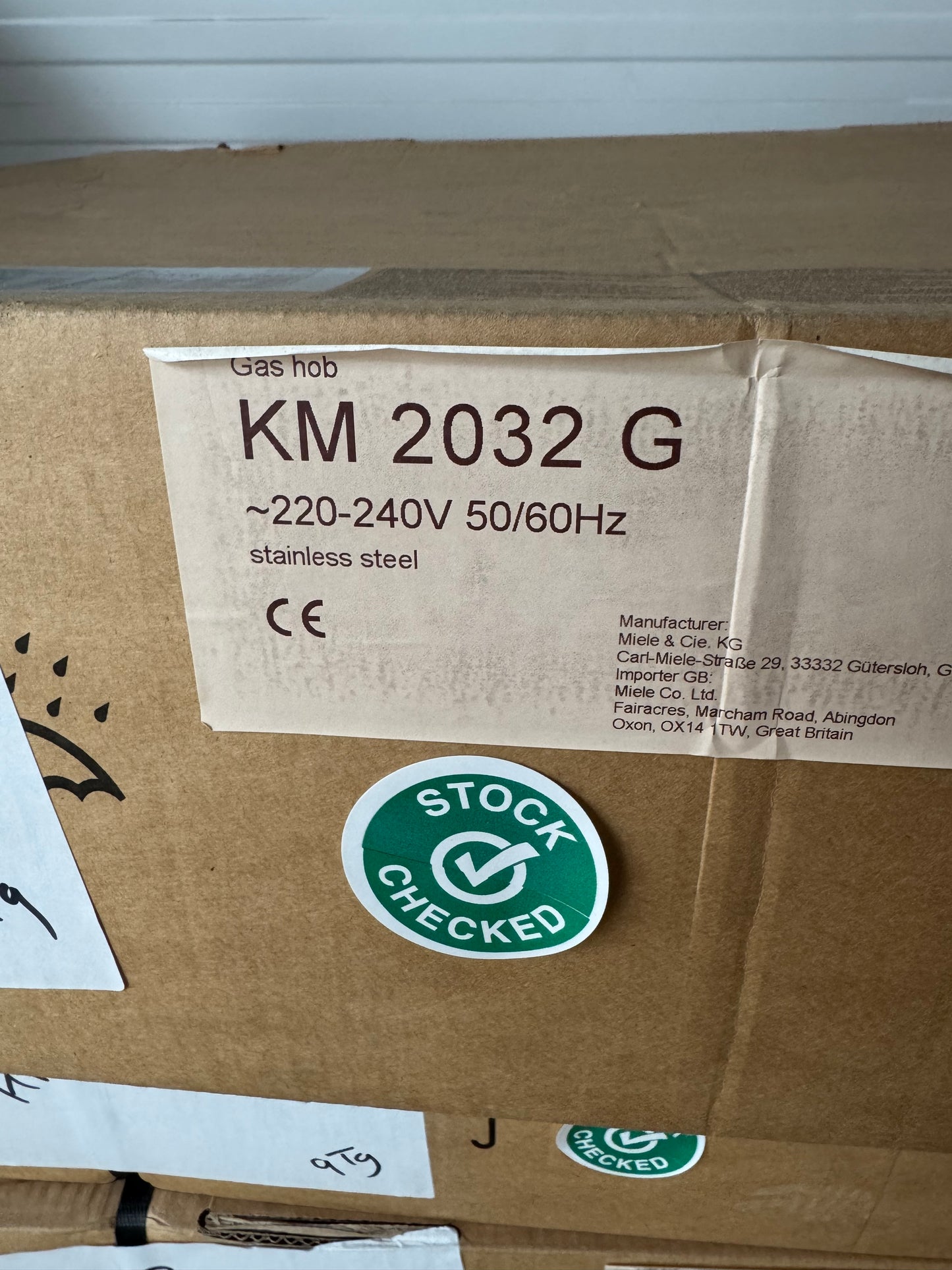 New Unused Miele Gas Hob KM 2032 G 5 Burner 75 cm Stainless Steel Cooktop