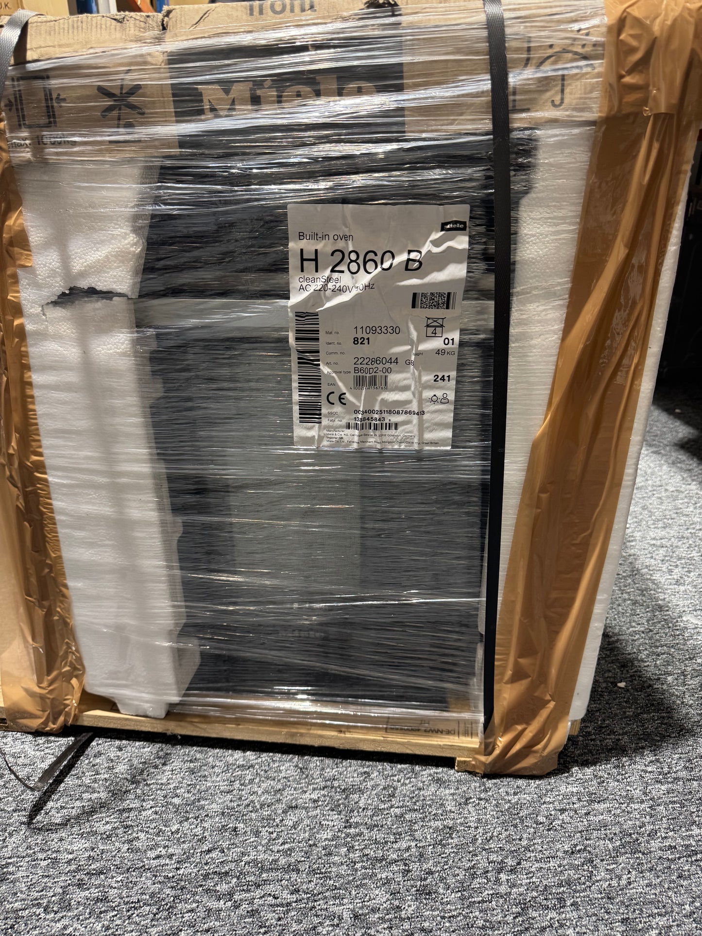 New Miele H 2860 B Built In Oven Cooker Clean Steel BR2382