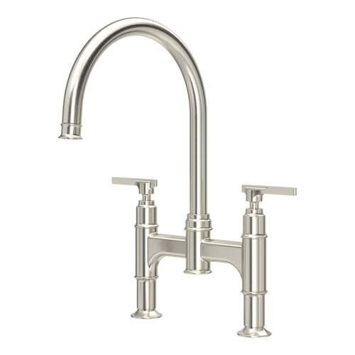 NEW Perrin & Rowe 4996PF Southbank Twin Lever Bridge Kitchen Mixer Tap AX4304