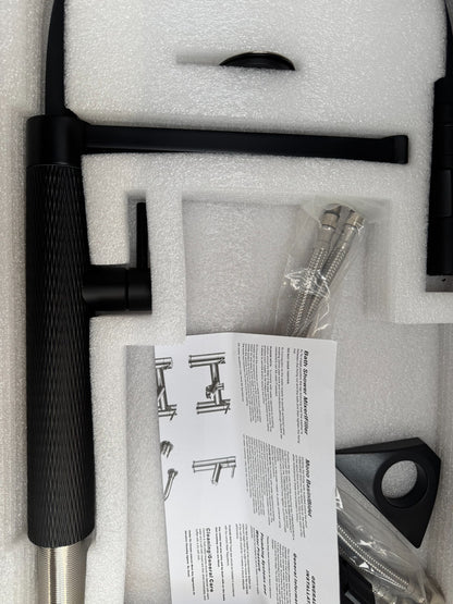 NEW Tap Factory Quilt filter Kitchen mixer Tap Spray Hose Black EQSPRAYMB AX4499
