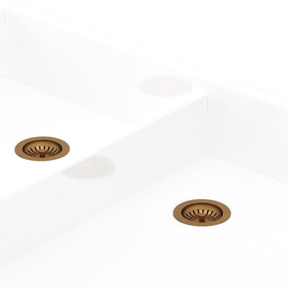 NEW Perrin & Rowe 6490AB DOUBLE Bowl sink Waste NO overflow AGED BRASS AX4332