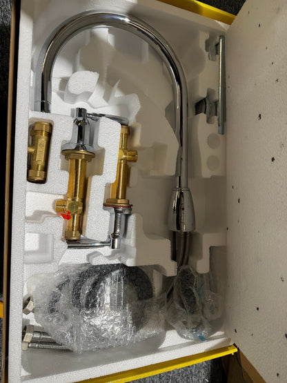 New Perrin & Rowe 4891CP Callisto 4 Hole Kitchen Mixer Tap & Rinse CHROME AX4455