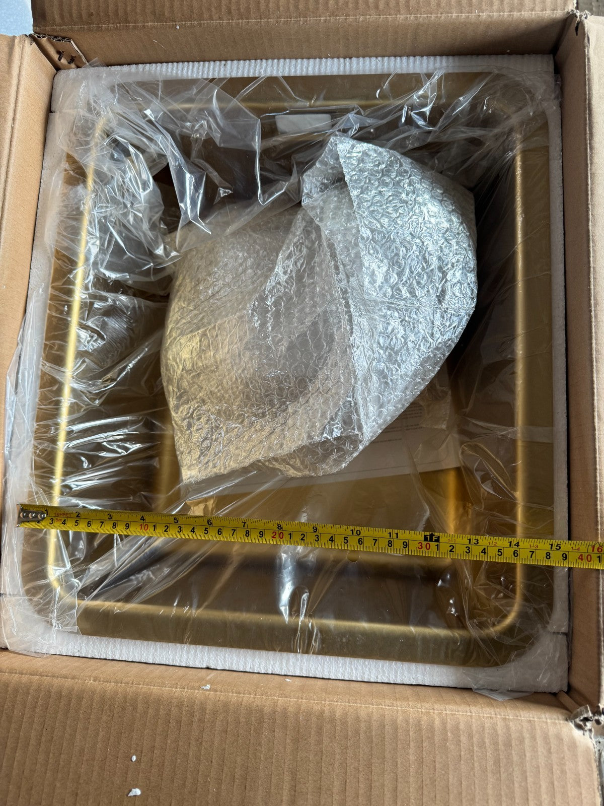 NEW Carysil Essentials UM1023 EPVD3401-BR Single Bowl Sink BRASS / GOLD AX4311
