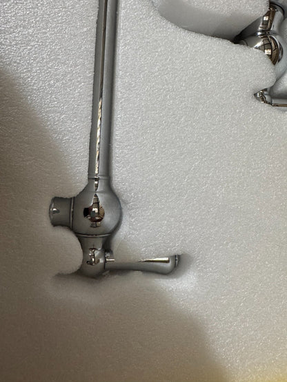 NEW Perrin & Rowe 4799CP Pot Filler Kitchen Tap with Lever CHROME BR4183