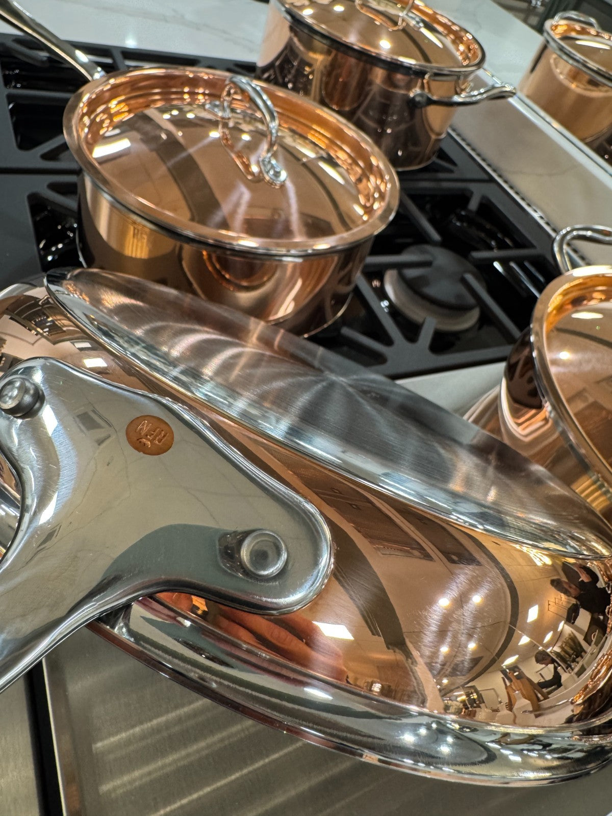 NEW Ruffoni Con Classe 9 piece Cookware Copper Pan Pot Set induction Gas AX