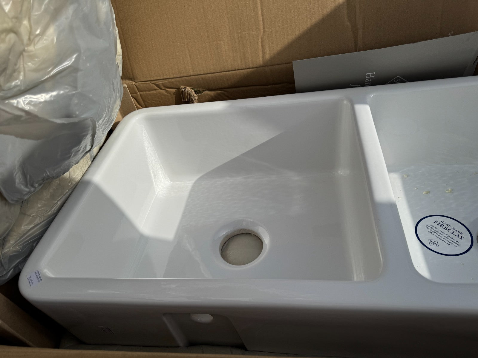 NEW Shaws Of Darwen SCLD101WH Double 1000 Belfast Kitchen Sink white BR4350