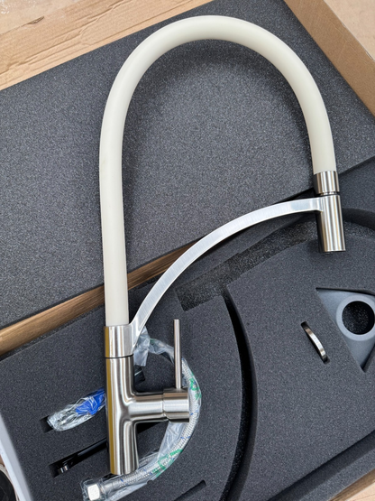 NEW Ivory Steel Spray ESSPOBSCM Hose Mixer Victoria plumbing tap factory AX4559