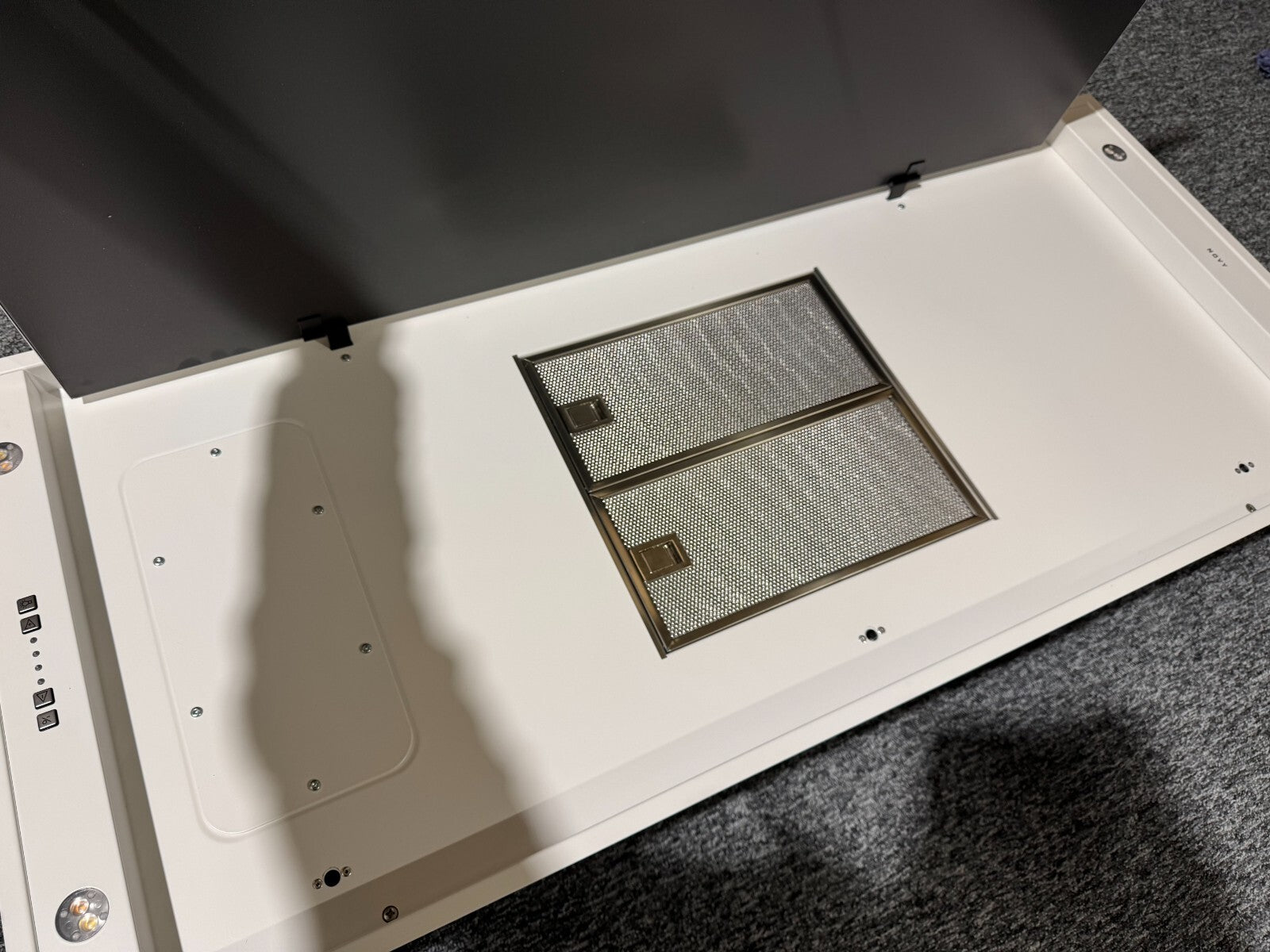 Ex Display Novy 6821 Pureline 120cm Ceiling Extractor Hood White BR690
