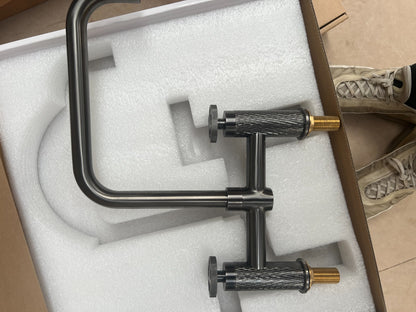 NEW GunMetal Quilt bridge Mixer tap Victoria plumbing tap factory AX4607