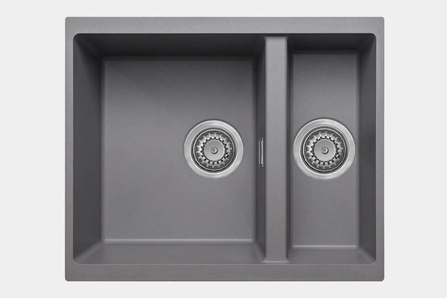 New Grey Double Bowl Kitchen Sink inset or Undermount  AX4321