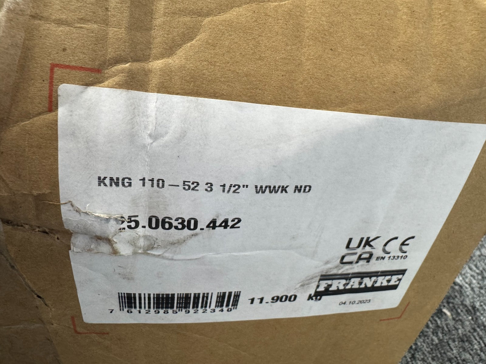 NEW Franke KNG 110 52 Kubus Fragranite Undermount Sink Black 125.0630.442 BR4245