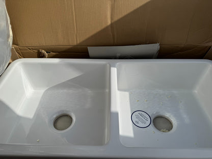 NEW Shaws Of Darwen SCLD101WH Double 1000 Belfast Kitchen Sink white BR4350