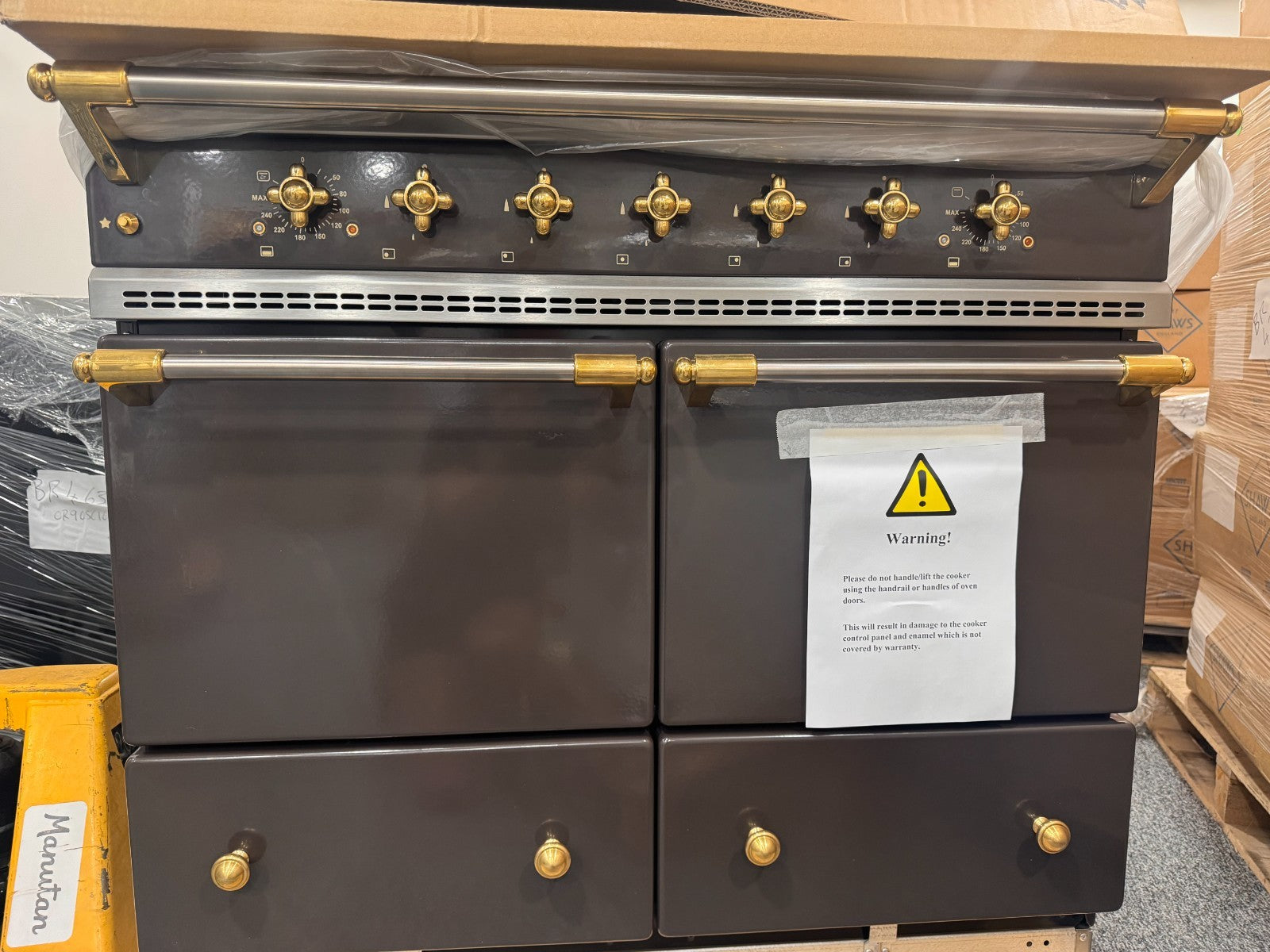 New Lacanche Cluny Range Cooker Double Oven 100cm Choc Brass BR4660