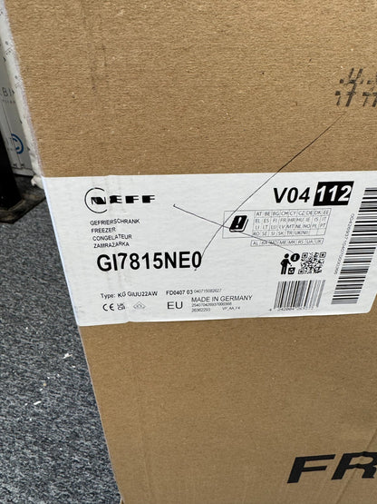 New Neff N90 GI7815NE0 Integrated No Frost Built in Column Freezer BR4160