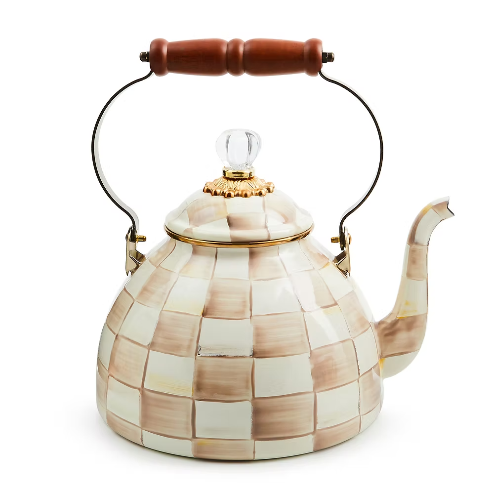 NEW Mackenzie-Childs MOCHA CHECK Items Enamel Finish IN STOCK Available Now