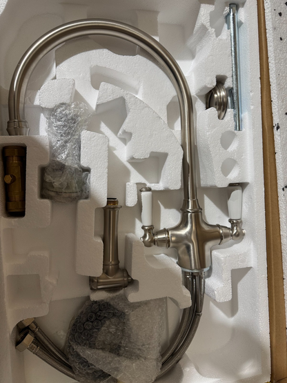 NEW Perrin & Rowe 4360PFWPC Phoenician Kitchen Mixer Tap & Rinse PEWTER BR4193