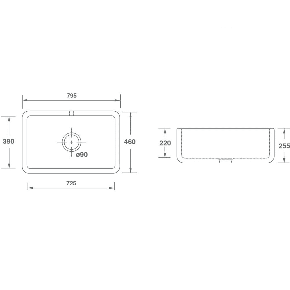 NEW Shaws Of Darwen Classic Butler 800 Belfast Sink SCBU800WH white BR4395