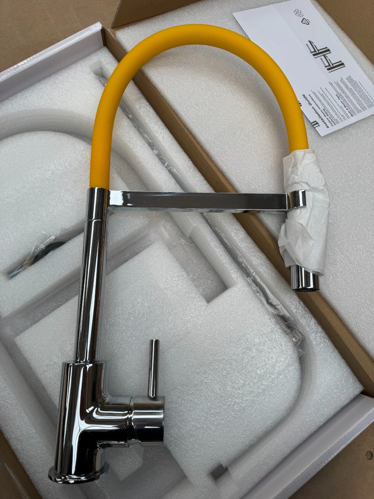 NEW CHROME Yellow Spray Hose Mixer tap Victoria plumbing tap factory AX4551
