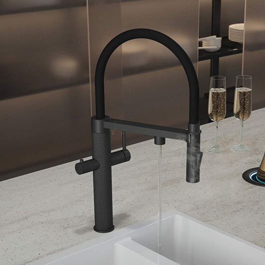 NEW Tap Factory Carysil Quilt Boiling Hot water Tap 4 n 1 twist AX4481 Black